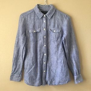 Linen Banana Republic Button Down